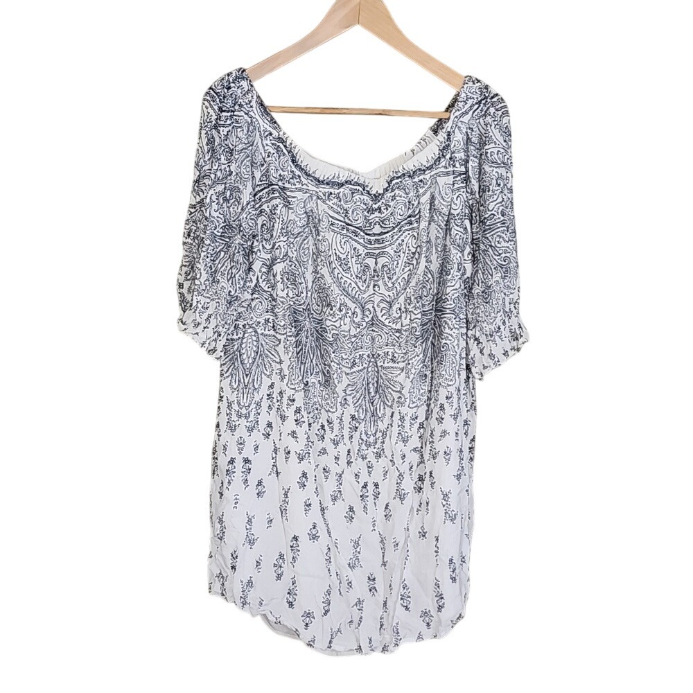 Blu‎ Pepper Plus Boho Tunic Top Size 1XL
